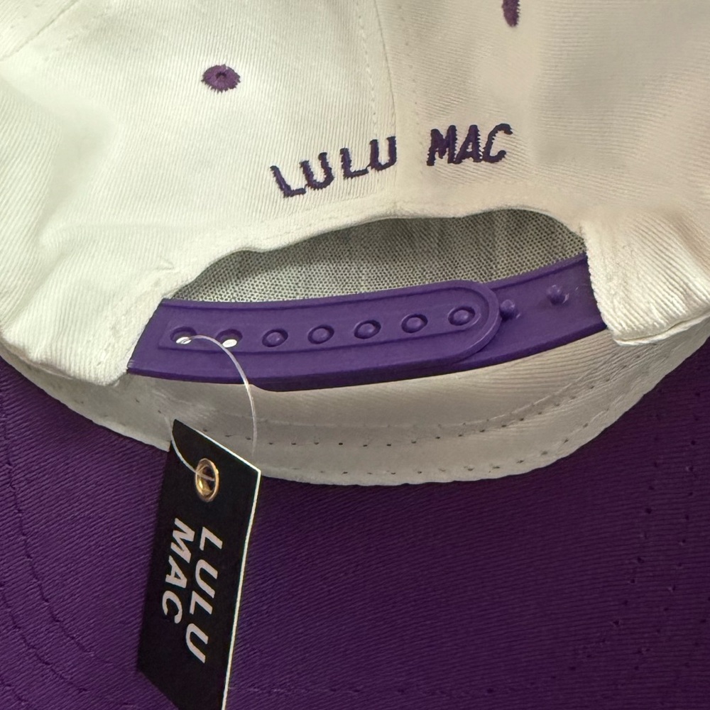 LAST ONELulu Mac TIGERS Purple and White Baseball Cap LSU NEW - Picture 3 of 3